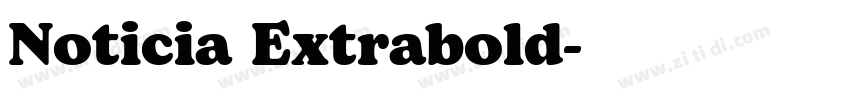 Noticia Extrabold字体转换